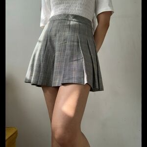 Sunday Best Black and White Plaid Skirt